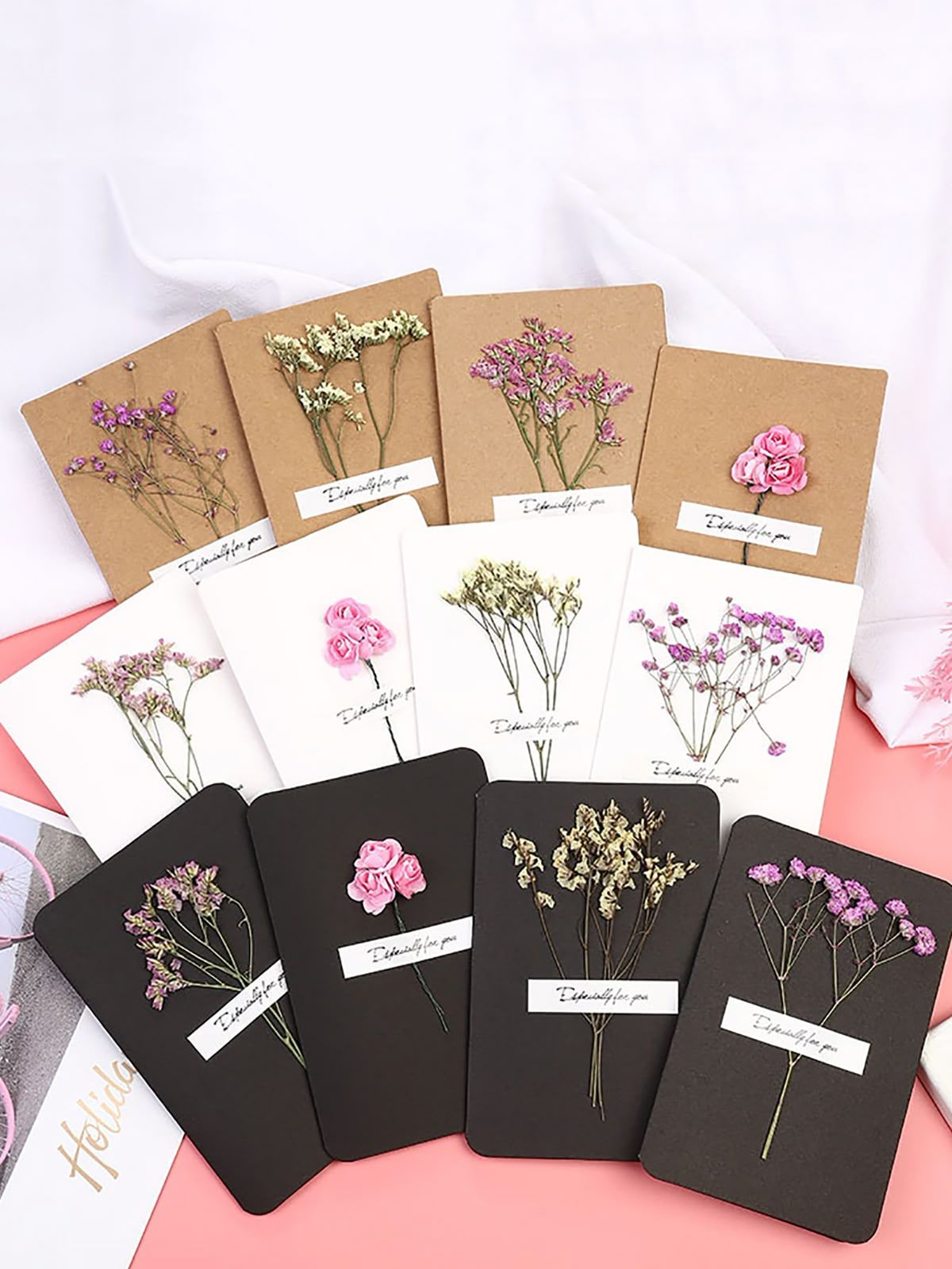 نقاشی کارت گل خشک