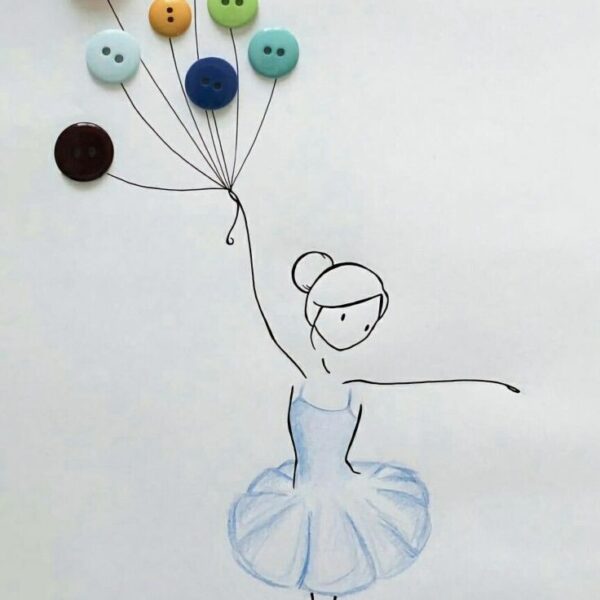 دختر بادکنک به دست