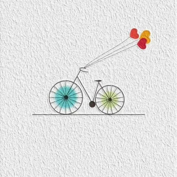 نقاشی طرح دوچرخه