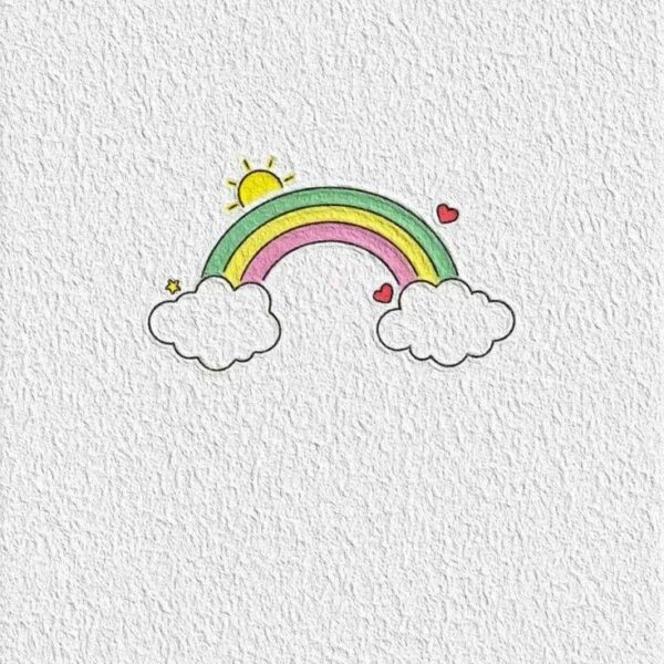 نقاشی طرح رنگین کمان